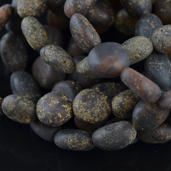 Olive genuine beads amber bracelet